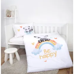 Herding Regenbogen Panda Bettwäsche  "Made in Green" Größe 40x60 + 100x135 cm