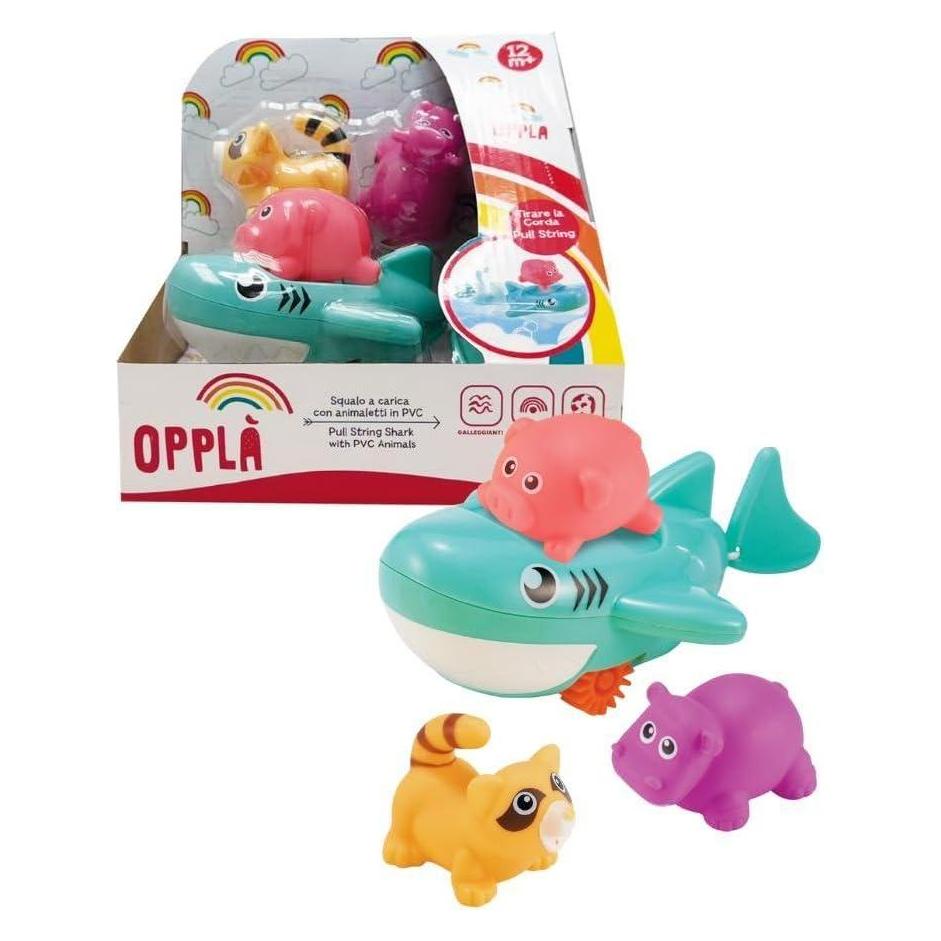 ODS Opplà - Squalo retrocaricaGioco bagnetto con 3 animaletti in PVC (58014497)