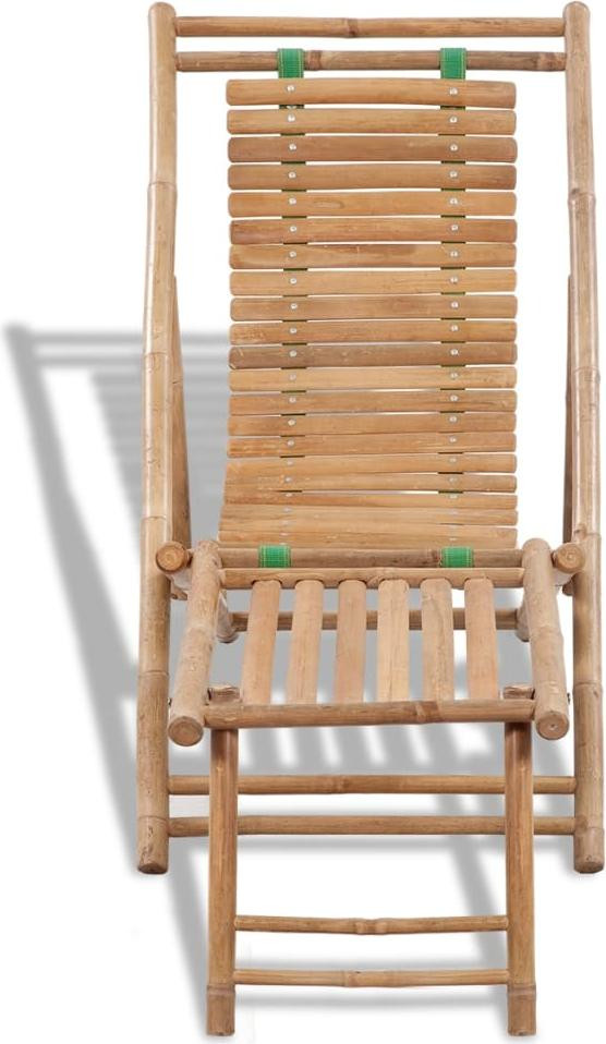 vidaXL Ligbed met voetsteun van bamboe