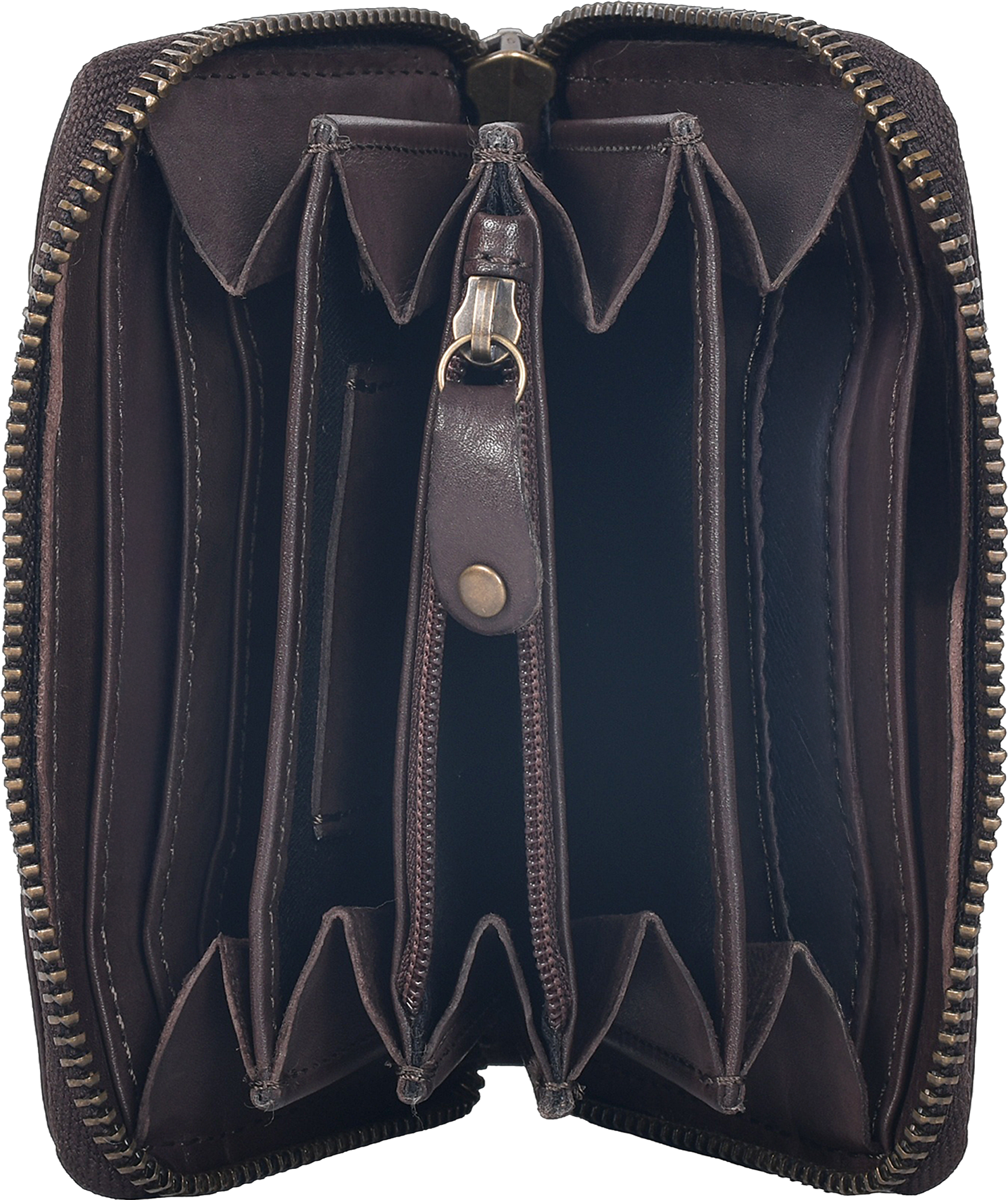 Geldbörse HARBOUR 2ND "Seraphina", Damen, braun, Rindsleder, Kleinlederwaren Geldbörse, Wallet Brieftasche Geldbeutel mit charakteristischem Anker-Emblem braun Einheitsgröße