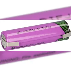 Tadiran Lithium 3,6V Batterie SL 360/T AA - Zelle, mit Lötfahnen U-Form