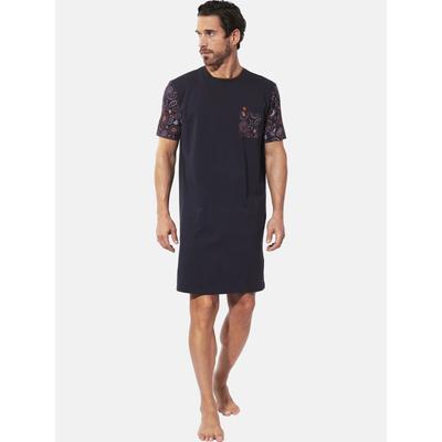 Pyjama BABISTA "Nachthemd BELVIAN", Herren, Gr. L, blau (dunkelblau), Obermaterial: 100% Baumwolle CO., Homewear-Sets Pyjama