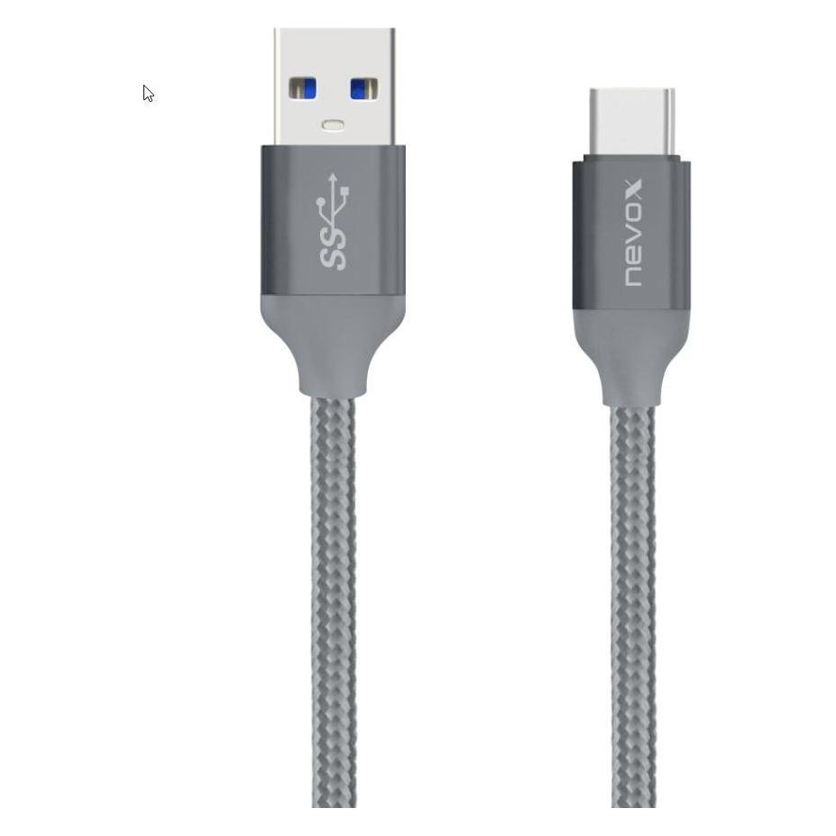 Nevox USB-Kabel USB-C (M) bis USB Typ A (M) (1 m) (1457)