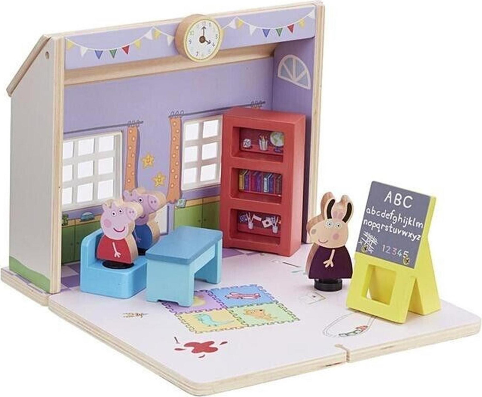 Peppa Wutz houten speelgoed Schoolgebouw met figuurtjes en accessoires