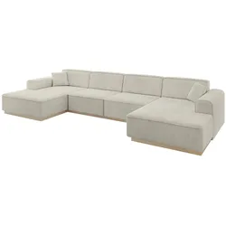 WOHNLANDSCHAFT IREA-U2 - 386x165x80 cm Creme