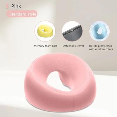 Uplifted Finds Face Down Pillow Desk Nap Pillow Memory Foam Ergonomic Headrest For Home And Salon pink