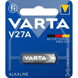 Varta Batterien V27A, Alkaline, 12V, 4 Jahre lagerfähig, A27 / MN27 / V27A, 1 Stück