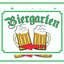 HB-Druck Biergarten Schild Pfeil links A1 (594x841mm)