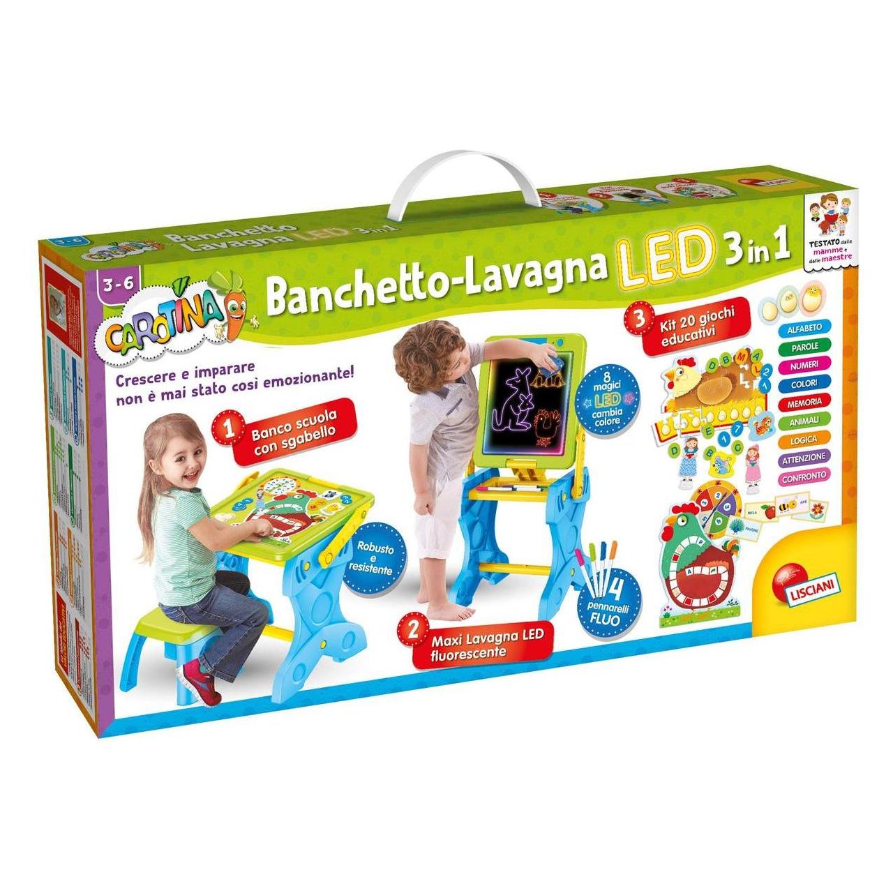 Lisciani Carotina Banchetto Led Play And Learn 3 In 1 (97142)