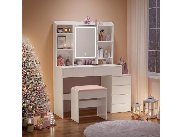 Coiffeuse Zadock 118cm Blanc