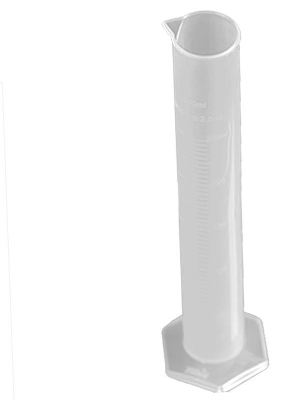 Gistuch Meetcilinder rechte kunststof uitvoering 250 ml
