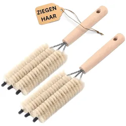 Novaliv 2X Jalousienbürste Jalousien Rolladenbürste Rollo Reinigungsbürste 25x8x3cm IDEALauch als Heizung Reinigungsbürste 3-Fach Gabel Jalousien-Staubwedel dustoff Rollladen reinigen