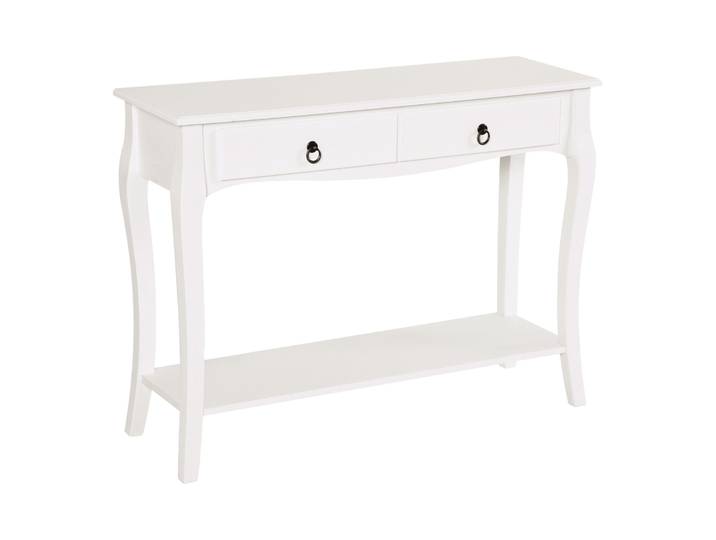 HOMCOM table console buffet meuble de salon table d'appoint hall avec tiroirs et étagère design élégant 100x33x76cm