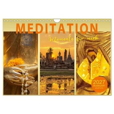 MEDITATION Momente für mich (Wandkalender 2027 DIN A4 quer), CALVENDO Monatskalender