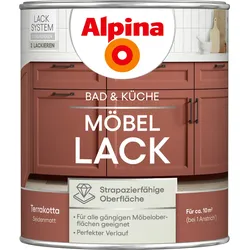 Alpina  Bad  &  Küche  Möbel-Lack  Terrakotta  Seidenmatt  0,75  Liter