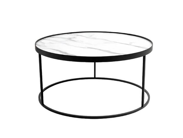Xlmoebel Couchtisch Eleganter schwarzer Beistelltisch aus hochwertigem Material (Packung, 1-St., Couchtisch), Hergestellt in Europa