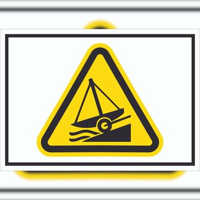HB-Druck Schild Warnung Bootsrampe Symbol A0 (841x1189mm)