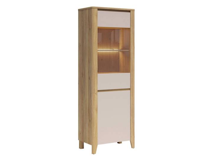 Petits-meubles Vitrine Samara Kaschmir, Holzwerkstoff, 71x200x42.5 cm, Esszimmer, Vitrinen, Vitrinenschränke