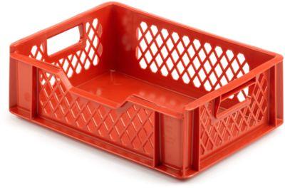 Euro Box Fleischkasten, lebensmittelecht, Inhalt 10,8 L, durchbrochene Version, rot