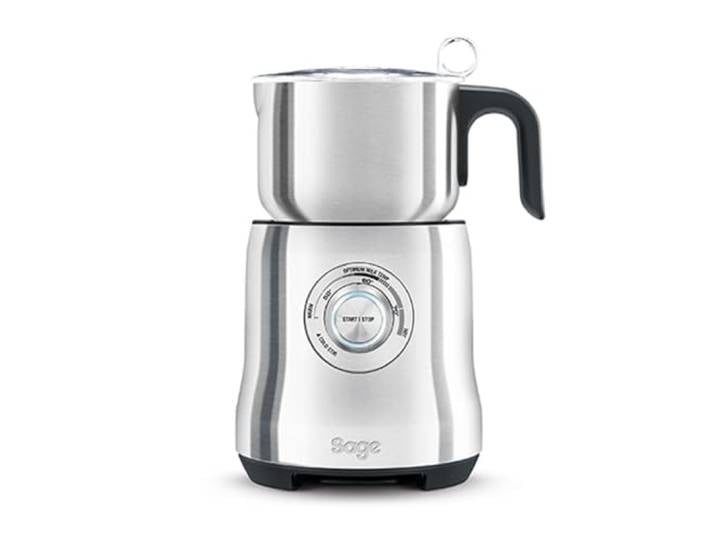 Sage The Milk Cafe, Milchaufschäumer für Latte, Gebürsteter Edelstahl Milchaufschäumer für Latte, Capuccino, heiße Schokolade und andere Heißgetränke, Einfache Reinigung, Auto-Ausschaltfunktion