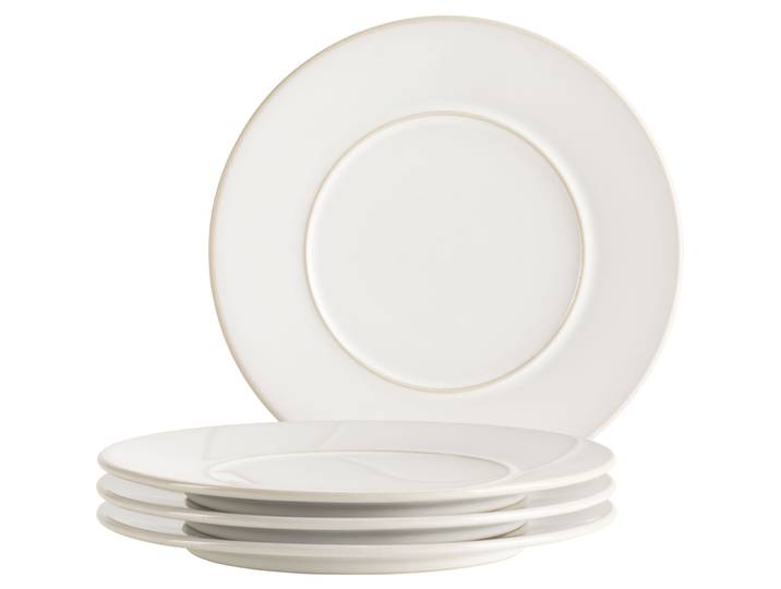 MÄSER Dessertteller-Set 4-tlg. Unico weiss Steinzeug D 21 cm 4 Stk - Dessertteller-Set 4-tlg.