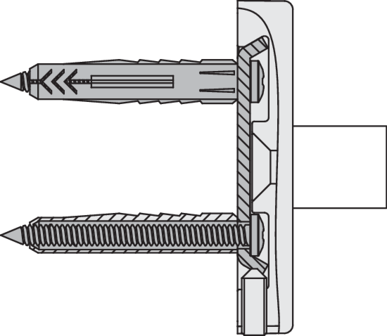 Hewi Befestigung BM1263.2 an Wand, d= 80mm, für Serie 950 und 802