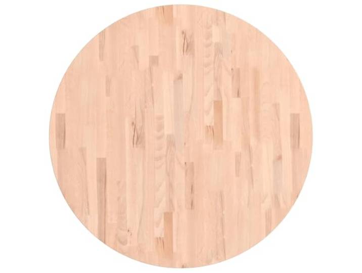 fsahslih Tischplatte Rund Ø 90 cm Couchtisch Massivholz Buche Unbehandelte Holzplatte für Wohnzimmer und Café, ideal zur Erneuerung alter Gestelle oder für kreative DIY Möbelprojekte.