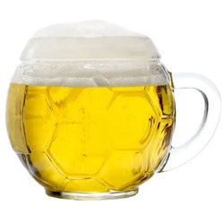 Stölzle Oberglas Bierkrug 0,4 l Fußballkanne 6er Set