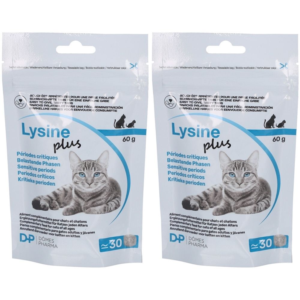 Lysine plus Ergänzungsfuttermittel Tabs f.Katzen 2x 2x30 St Tabletten