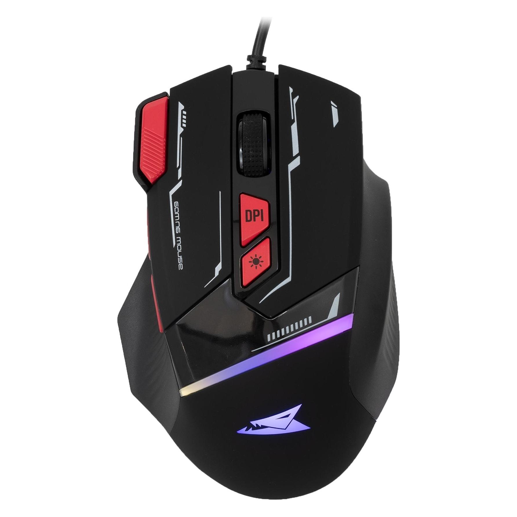Baracuda Gaming Mouse MANTA, 8D, 12800 dpi,Black (BGM-041) (Kabelgebunden) (MANTA-B)