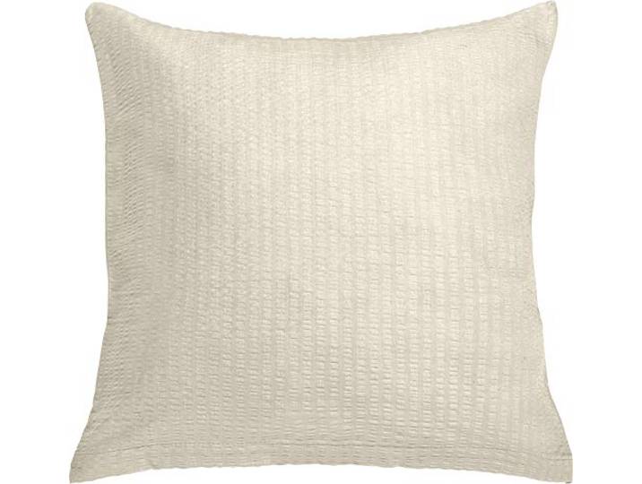 Erwin Müller Kuschelkissenbezug Edel-Seersucker Uni Serie Wertingen - für die warme Jahreszeit, temperaturausgleichend, pflegeleicht, mit Reißverschluss - Creme Größe 40x40 cm