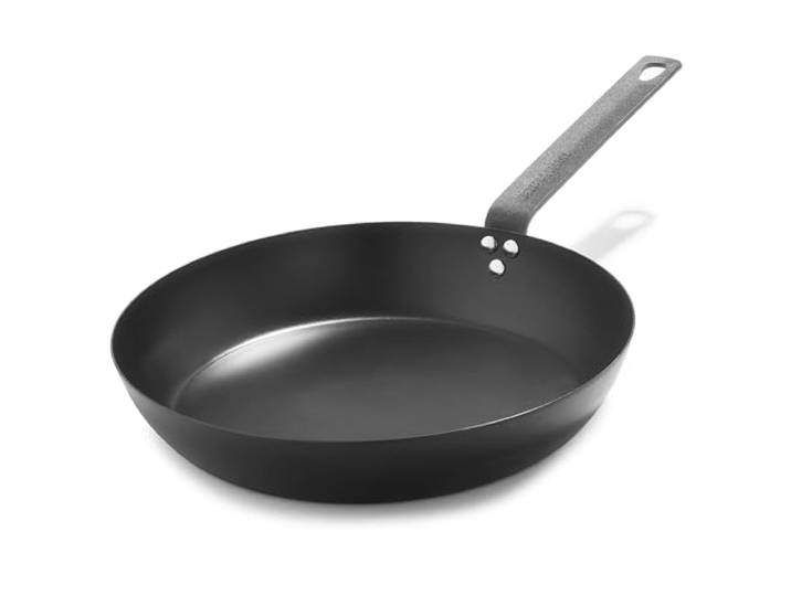 Merten & Storck Vorgewürzte Bratpfanne aus Karbonstahl 30 cm, Induktionsgeeignet, Für Herd, Grill und Ofen, Langlebig, Pfanne Induktionsgeeignet, Campingpfanne, Kochgeschirr für Innen & Außen