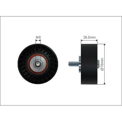 CAFFARO Umlenk-/Führungsrolle, Keilrippenriemen 1109 für Ford