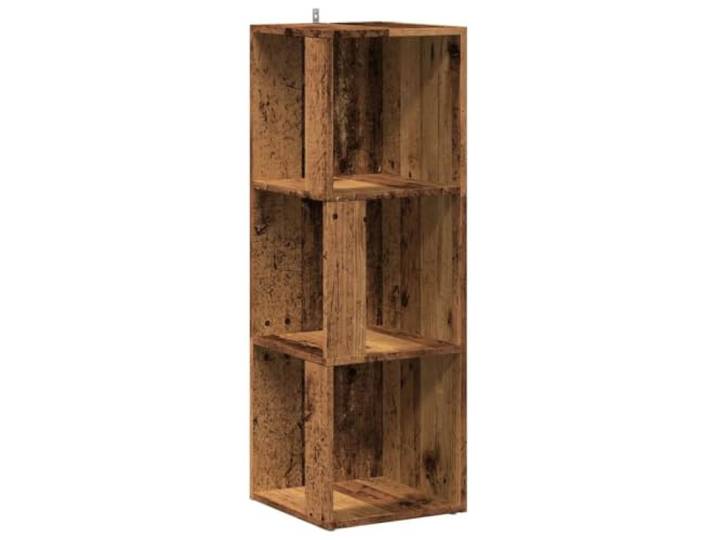 Helloshop26 Eckschrank, klassisch, kompakt, 33 x 33 x 100 cm, aus Holz, Altholz, 02_0050928