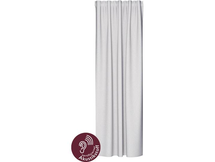 Vorhang HOMING Allen Gr. 1, grau, B:140cm H:245cm, Polyester, Gardinen, Vorhang, blickdicht, Akustik, Lärmschutz, Wohn-, Schlaf-, Kinderzimmer, Thermo