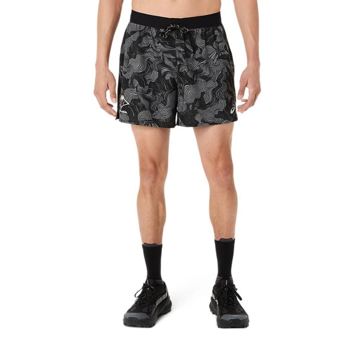 Calção Asics Fujitrail Preto Cinza, Tamanho XL Homem