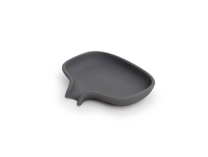 Bosign Support pour savon avec égouttoir silicone Gris graphite