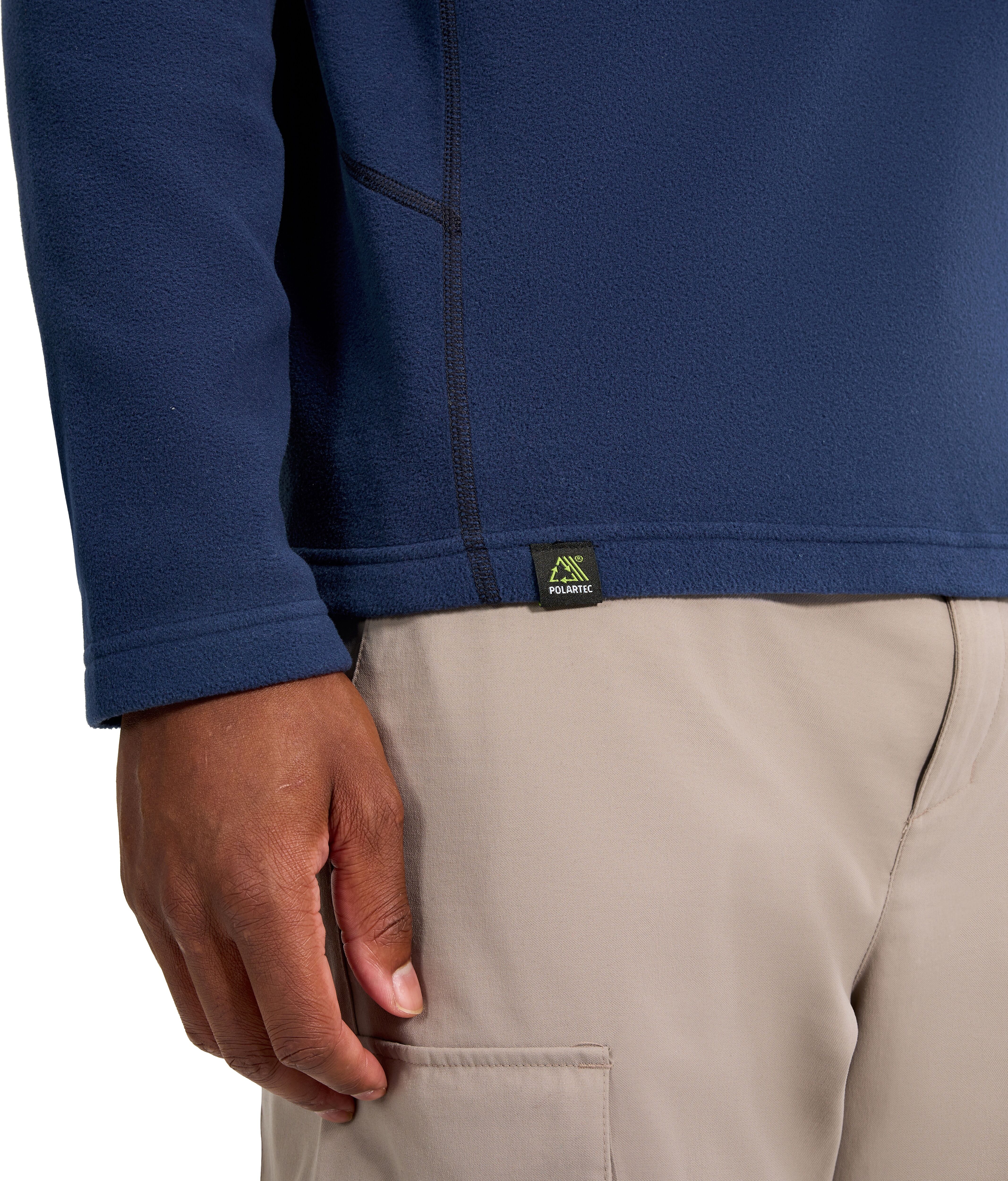 Strickfleece-Pullover BERGHAUS, Herren, Gr. 3XL, blau (dusk, dusk), Obermaterial: 100% Polyester, Pullover Strickfleece-Pullover, mit Half-Zip, aus Strickfleece, auch in grossen Grössen dusk, dusk 3XL