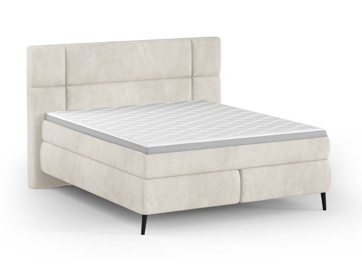 Boxspringbett LUCIO 180 x 200 cm cremeweiß