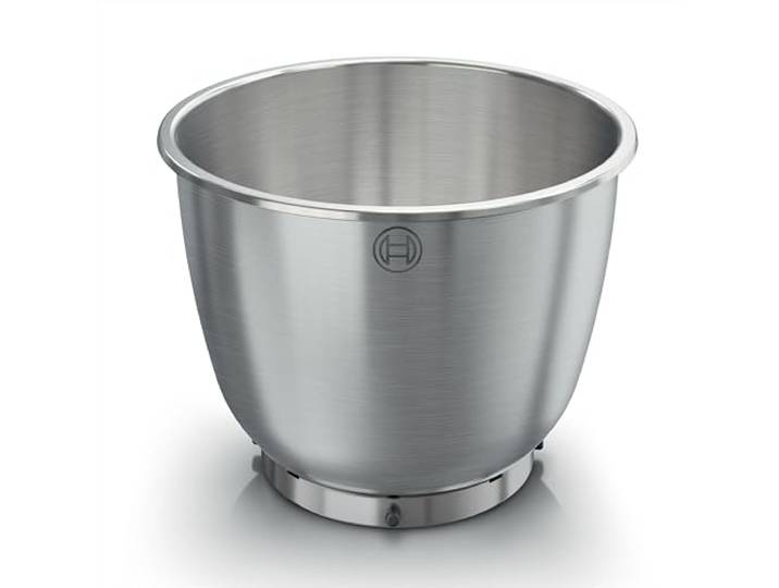 Bosch Edelstahl-Rührschüssel MUZS8ER für Küchenmaschine Serie 8 + OptiMUM, 5,3l, für bis zu 2 kg Rührteig, Spülmaschinenfest
