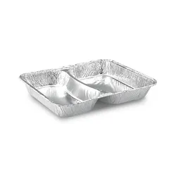 Menü-Schale (ALU) 2-geteilt 227 x 177 x 30 mm 810ml
