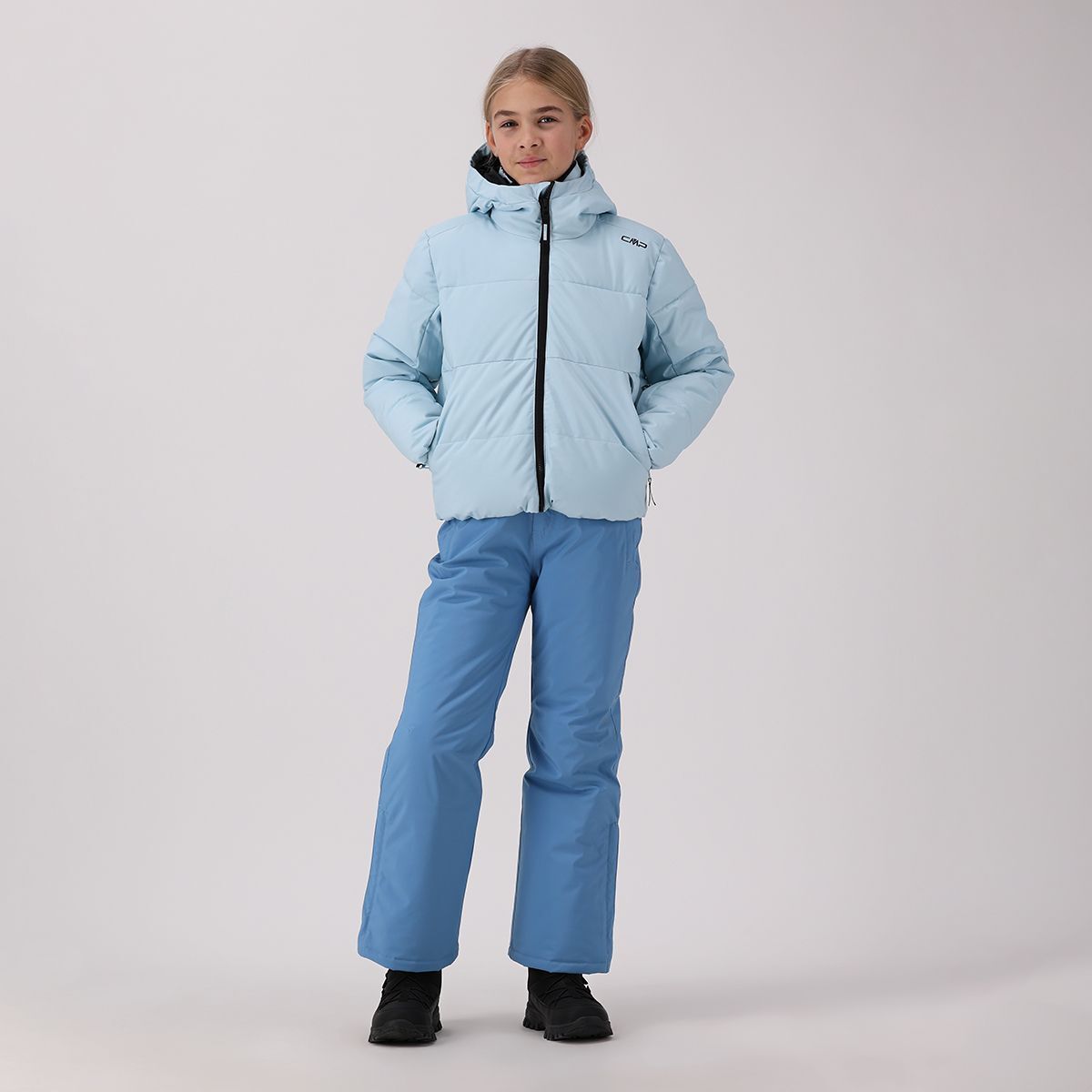 CMP KID G Ski Jacket FIX Hood sky (L214) 140 36W0705-L214-140