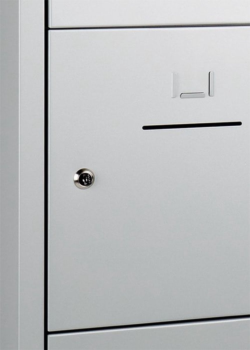 ABC Kantoormeubelen Lockerkast SHC met 15 deuren, brievenbus en cilinderslot, aluminium
