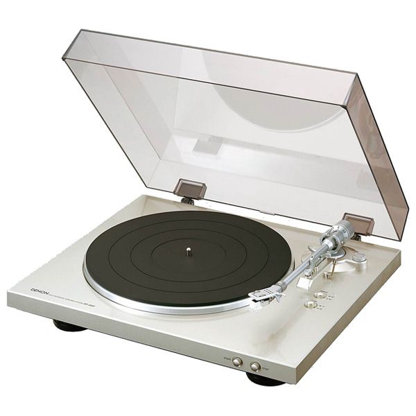 DENON DP-300F Audio-Plattenspieler mit Riemenantrieb (Schwarz, Silber) DP300FSPE2