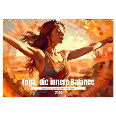 Yoga, die innere Balance (Wandkalender 2026 DIN A3 quer), CALVENDO Monatskalender