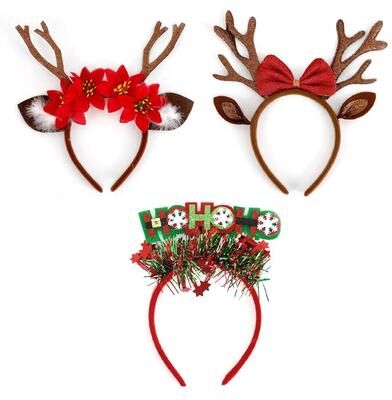 Uplifted Finds Festive Christmas Antler Headbands For Women style 1