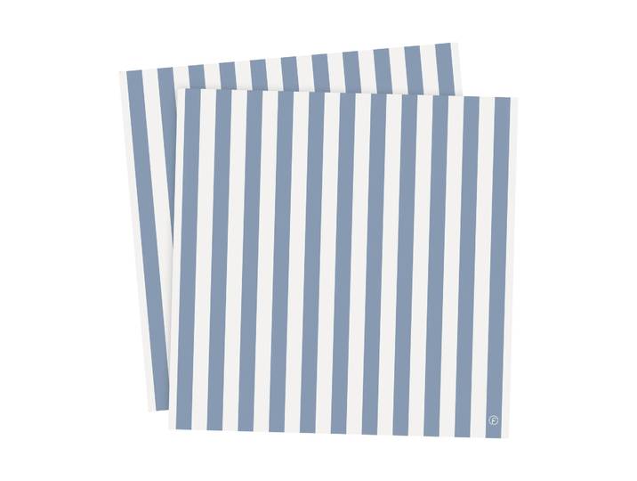 ERNST Ernst servet gestreept 33x33 cm 20-pack Lichtblauw-wit