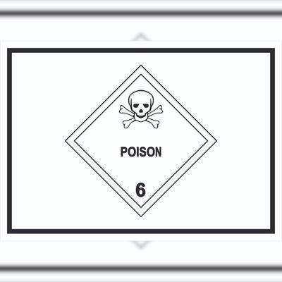 HB-Druck Schild Giftige Stoffe Symbol Poison Totenkopf A4 (210x297mm)