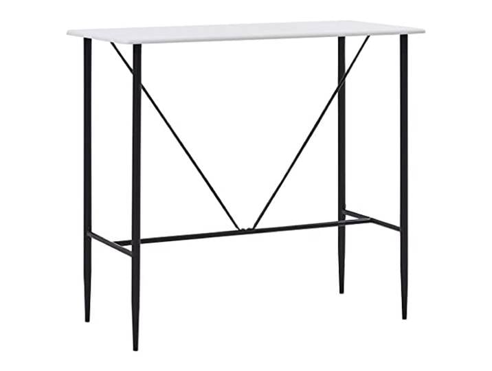 vidaXL Bartisch Bistrotisch Stehtisch Esstisch Tisch Partytisch Küchenbartisch Küchentisch Tresentisch Bartresen Weiß 120x60x110cm MDF