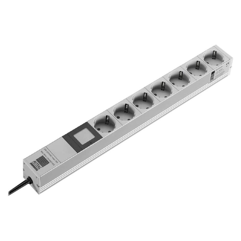 Rittal DK Steckdosenleiste lokaler Energiemessung (7x, CEE 7/3, 3 m) (7240301)